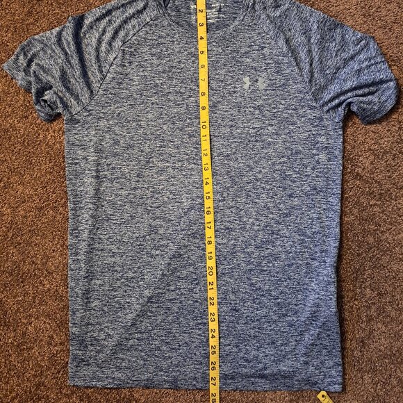 Under Armour Men's Heathered  Navy &Gray Short Sleeve Tech Tee Small - Picture 7 of 7